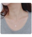 Present Designed With CZ Silver Necklace SPE-5235